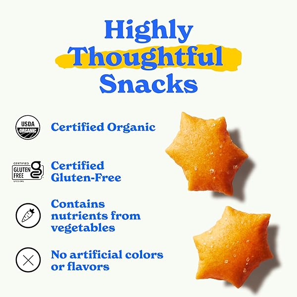 MADEGOOD CHEDDAR STAR PUFFED CRACKERS (6 BAGS – 4.26 OZ EACH) GLUTEN FREE AND ORGANIC, HEALTHY SNACKS