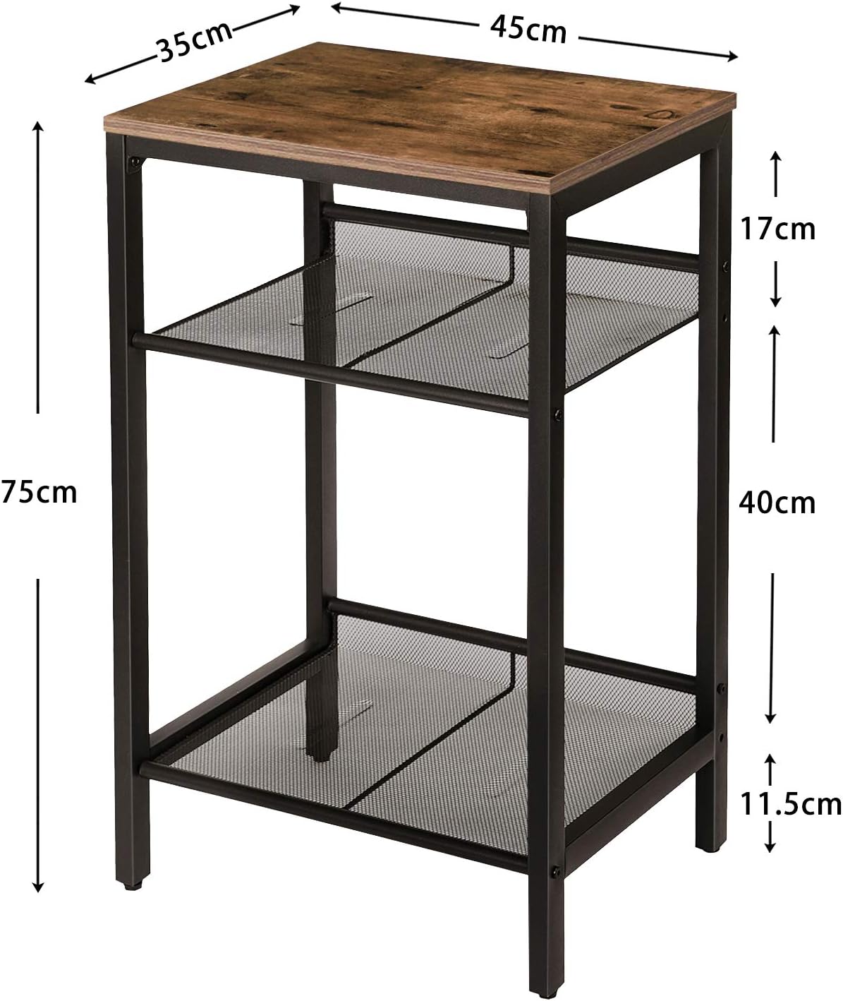Telefontisch mit verstellbaren Gitterböden Sofatisch für kleine Räume