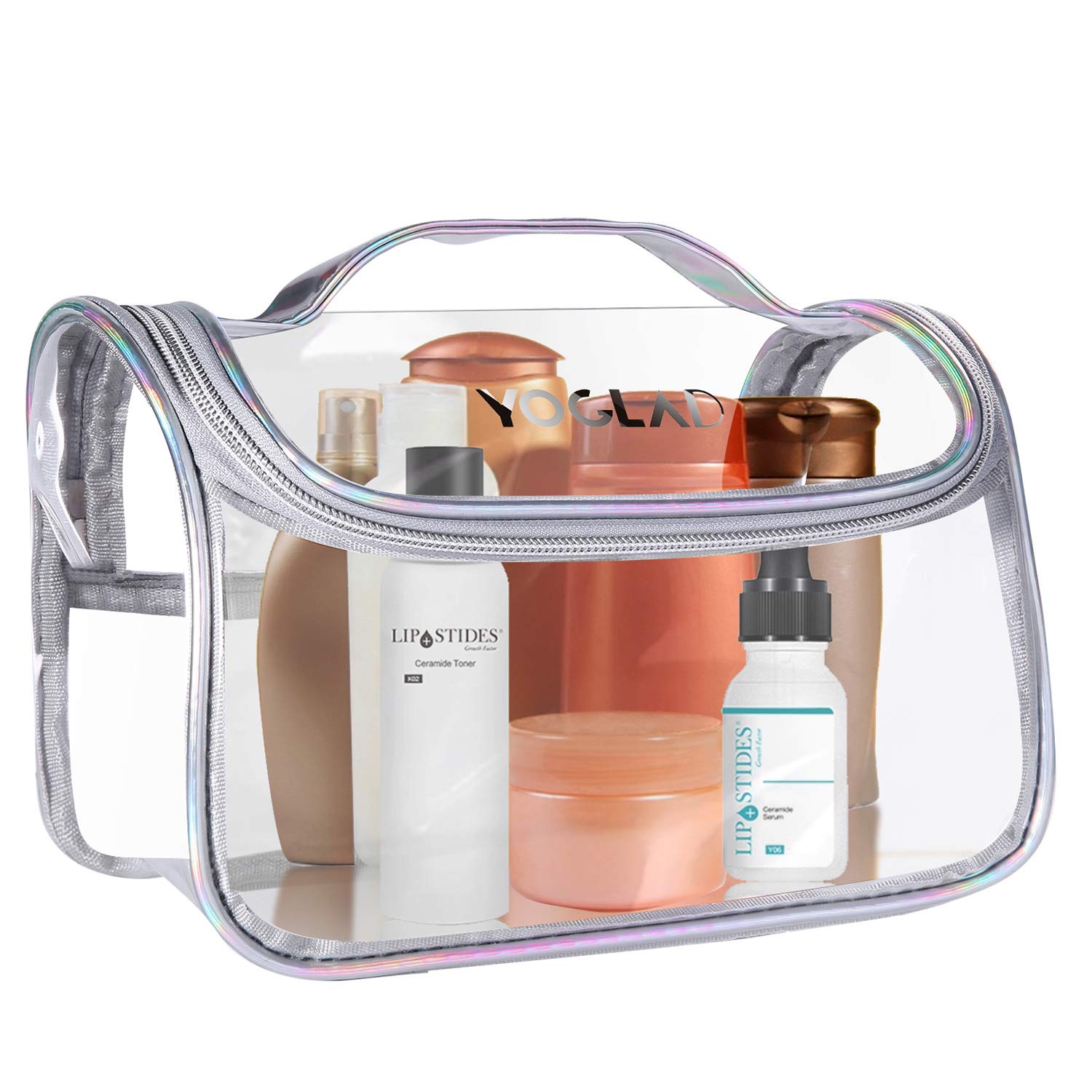 Best Clear Makeup Bag White Zipper