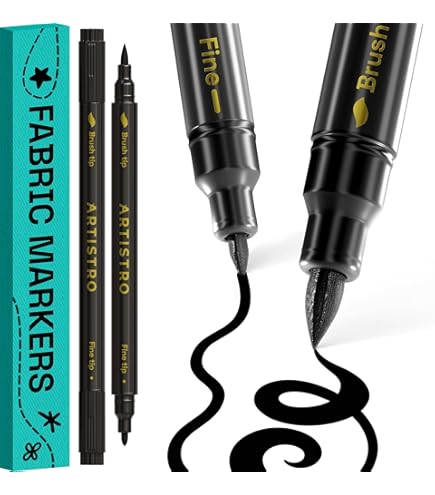 Brush Tip Fabric Dye Pen Black FABRIC MARKER BRUSH