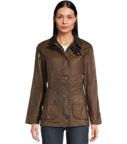 Amazon.com: Barbour Beadnell Wax Jacket Rustic 10 : Clothing