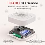 ZYTA Carbon Monoxide Detector CO Alarm with 10 Year Sealed Battery Figaro LCD view 2