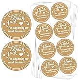 Thank You for Supporting Our Small Business Sticker Labels, Round Thank You Stickers for Bags, Boxes, Envelopes,Business Online Sellers,Boutiques, Small Shops, Packing（500 Pcs 1.5 inch