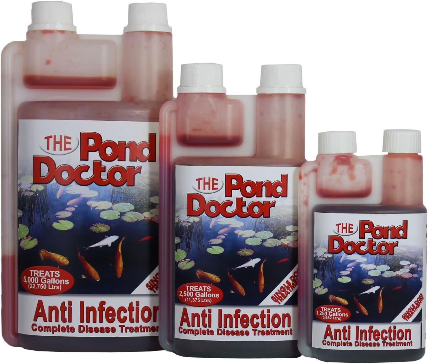 TAP POND DOCTOR ANTI INFECTION FINROT SORE FUNGUS ROT DISEASE KOI FISH TREATMENT (500ML)