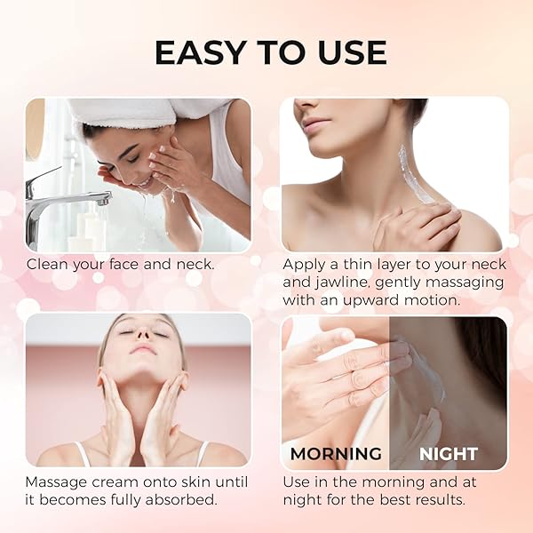 NECK CREAM FOR FIRMING TIGHTENING LIFTING: 65ML ANTI AGING TREATMENT FOR WRINKLES SAGGING SKIN – SUITABLE FOR NECK FACE JAW CHIN THROAT CHEST – FOR WOMEN MEN ADULTS SENIORS DAY NIGHT USE AT HOME WORK