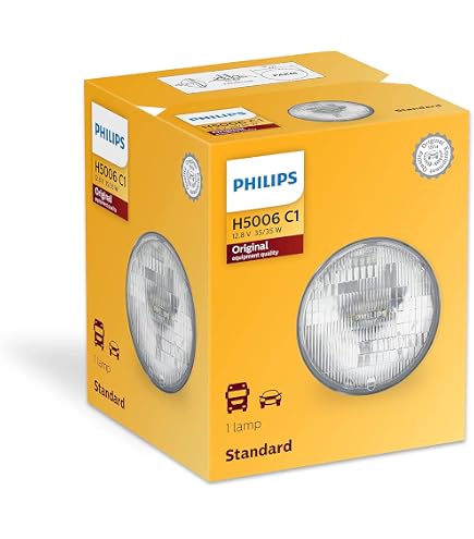 Lampe Phare Avant Philips H5006 - Halogène 12V 35/35W - Diamètre 146mm, 3 Broches - Neuf