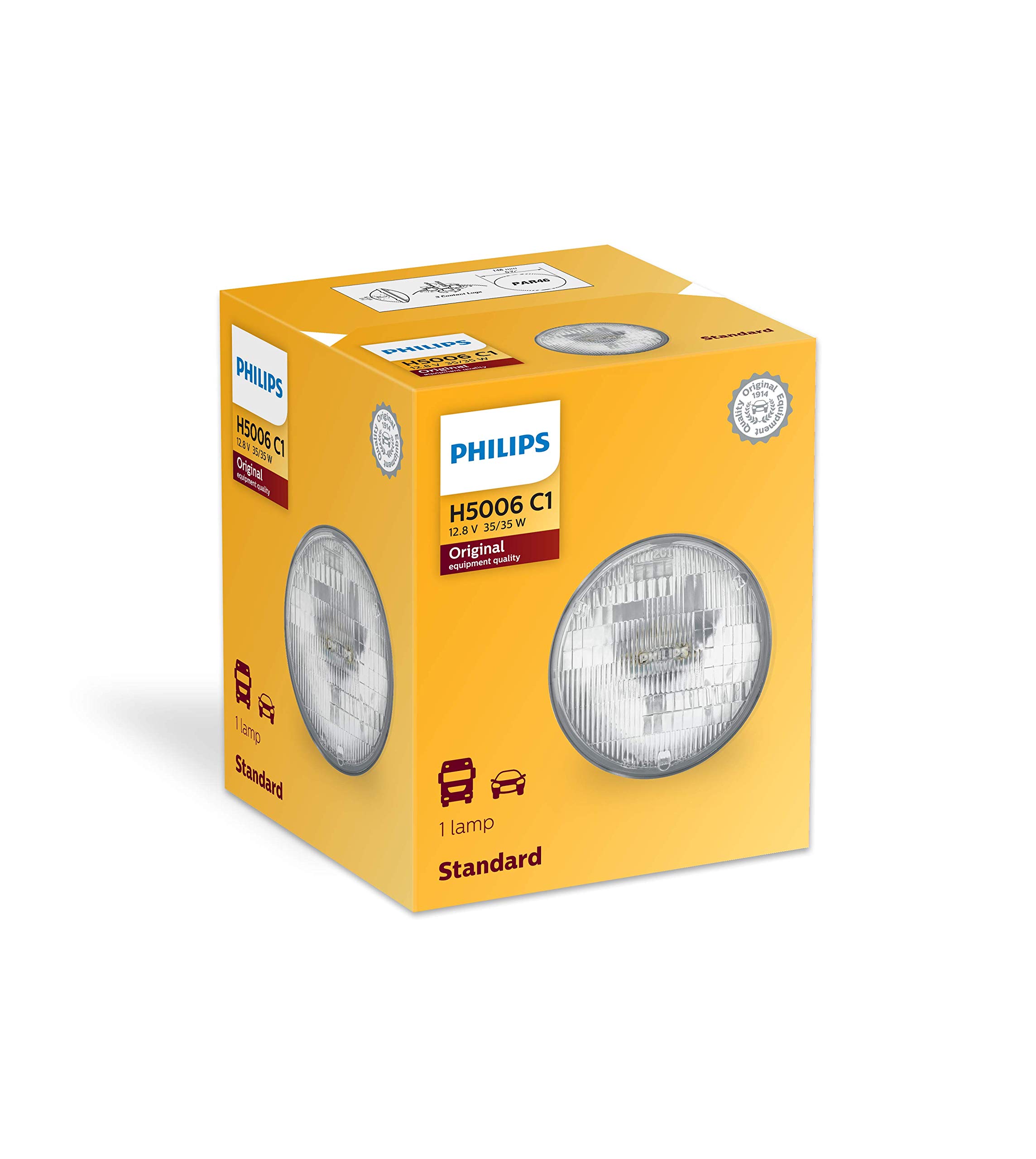 Photo 1 of Philips H5006C1 Standard Halogen Sealed Beam headlamp, 1 Pack