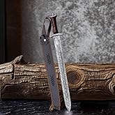 Custom Hand Forged Damascus Steel Swiss Dagger Sword Viking Gladius Double Edge Sword Gladiator Blood Grooved Sword