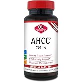 Olympian Labs Premium AHCC Supplement 750mg of AHCC per Capsule – Supports Immune Health, Liver Function, and Natural Killer Cell Activity- 30 Capsules