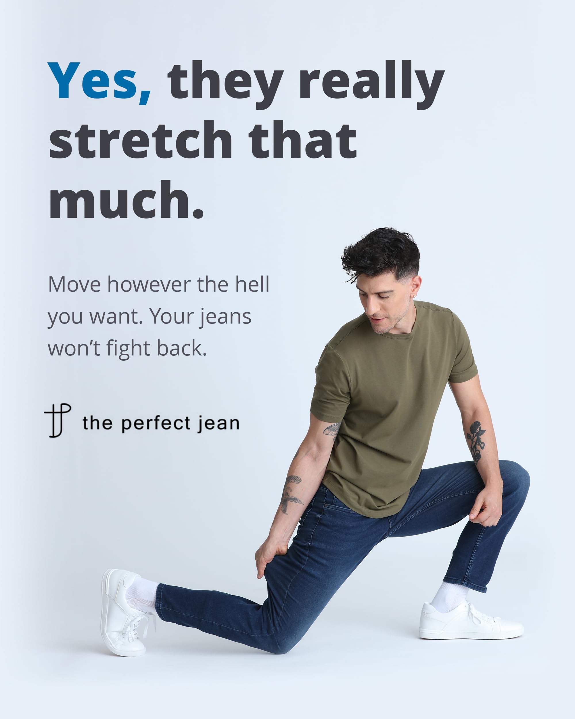 The Perfect Jean Slim Thick Slim Fit Jeans for Men, OG Stretch Denim (Admiral - Med Blue, 36W x 32L)