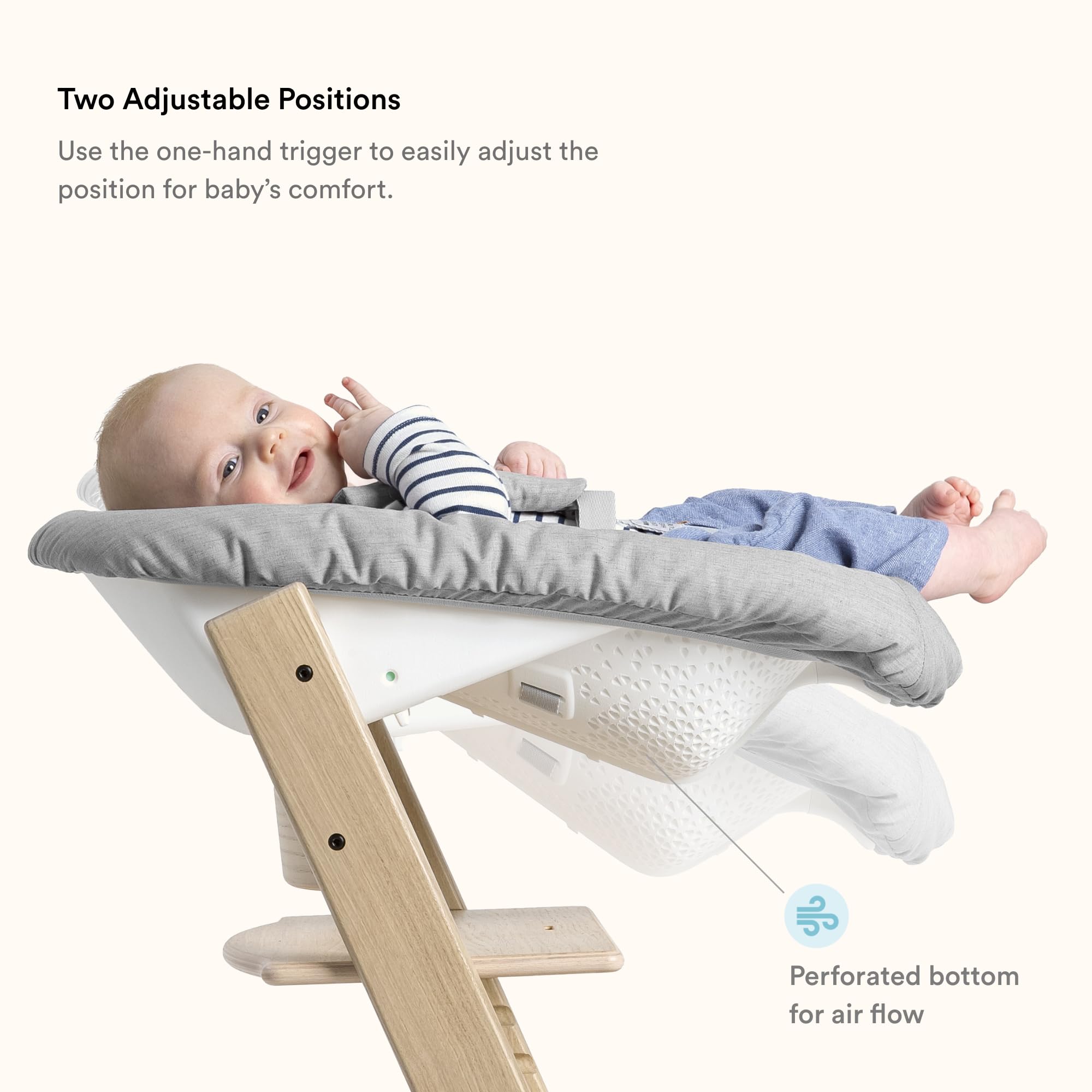Stokke Tripp Trapp Newborn Set, Grey - Convert The Tripp Trapp Chair into Infant Seat for Newborns Up to 20 lbs - Cozy, Safe & Simple to Use - Compatible with Chairs After May 2003