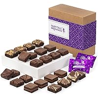 Fairytale Brownies Magic Morsel 24 Individually Wrapped Gourmet Chocolate Food Gift Basket - 1.5 Inch x 1.5 Inch Bite-Size Br