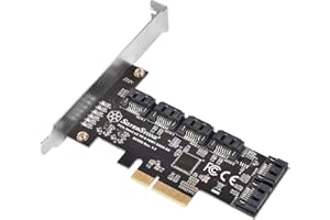 SilverStone Technology ECS06 6 Port SATA Gen3 (6Gbps) Non-RAID PCI Express Gen3 x2 Card, TAA Compliant