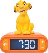 Lexibook Disney Lion King Simba Nightlight Alarm Clock LCD Backlit Snooze