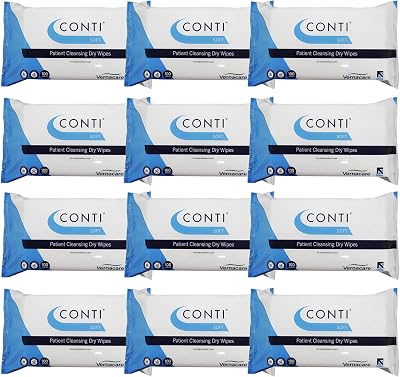 Vernacare Conti Soft Patient Cleansing Dry Wipes 32x30 cm 100 Per Pack
