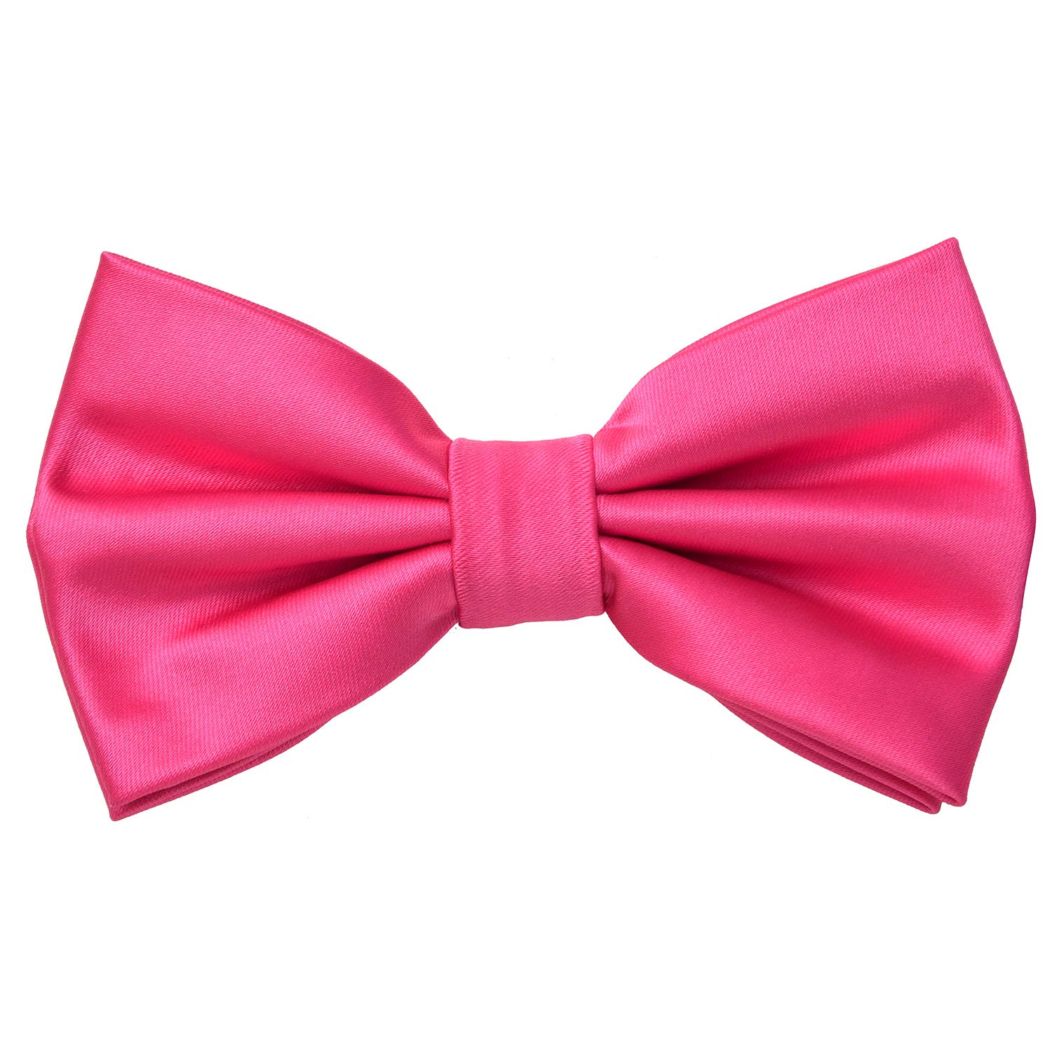 MASADA bow tie pink - men's accessory in silk-look, continuously adjustable, handmade with hook closure - 12 x 6 cm