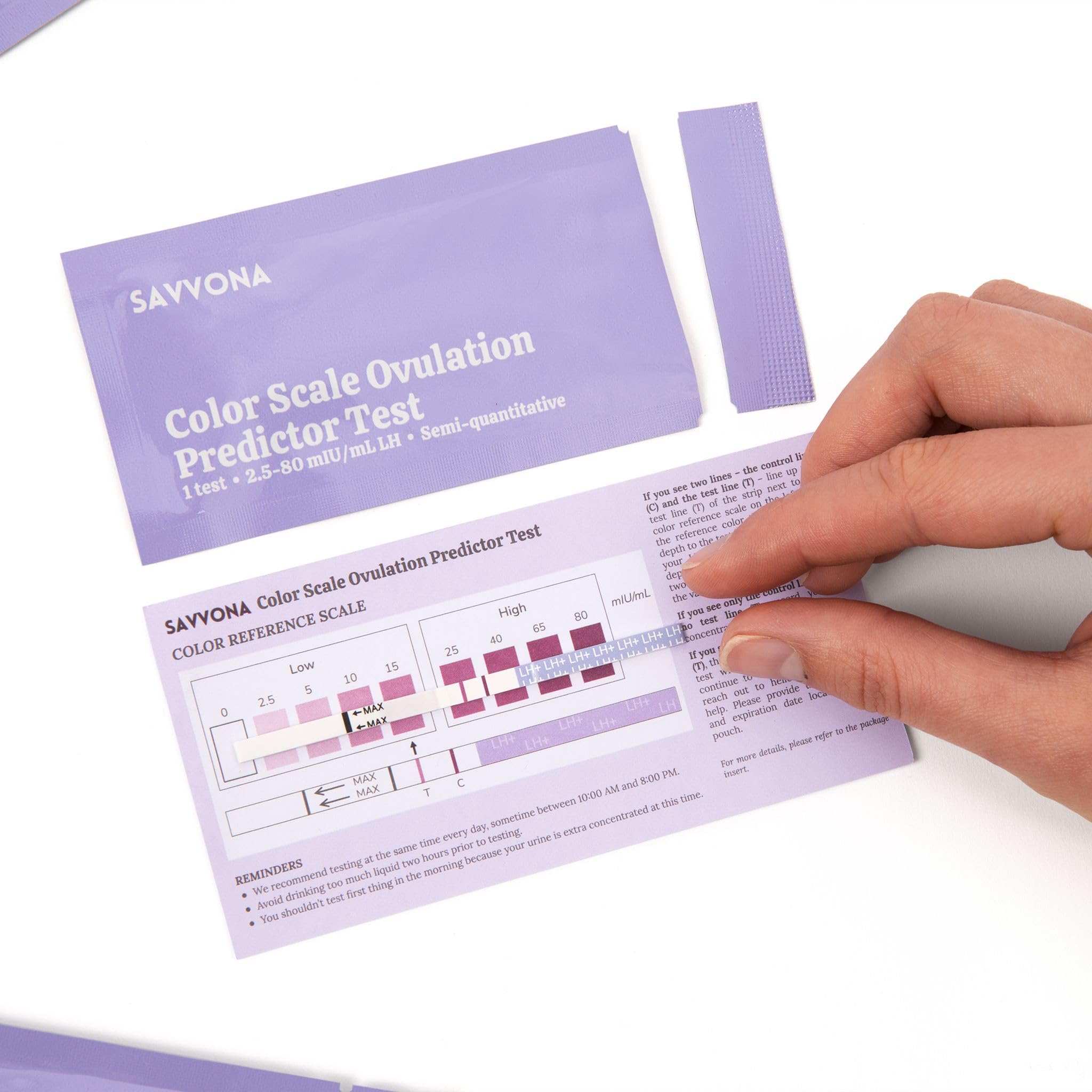 Ovulation Test Strips - Over 99% Accurate at Detecting LH - Color Scale Predictor Kit - Pinpoint Peak Fertility - Accurate Family Planning - Indvidually Wrapped - Results in Minutes - 25ct