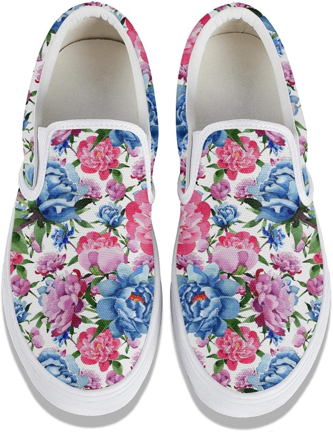 Watercolor Flower Pattern Women's Slipon Loafer Fashion