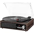 Victrola 3-in-1 Bluetooth Record Player with Built in Speakers and 3-Speed Turntable, Espresso