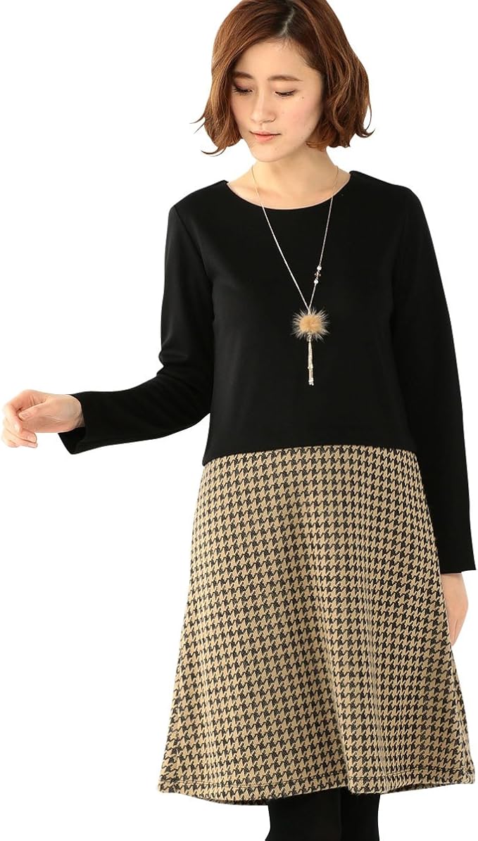 エーシーバイアルファキュービック ワンピース 3517 11 レディース クロ 日本 L 日本サイズl相当 ワンピース チュニック 通販 Amazon