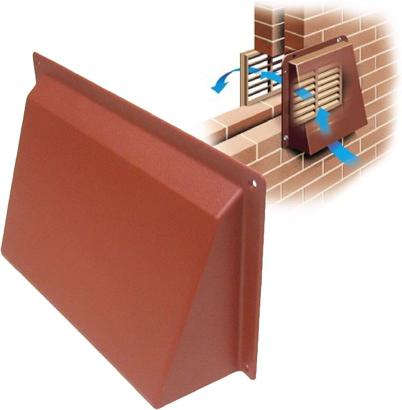 Timloc Terracotta Hooded Cowl 9x6 Inch Vent Cover for Air Bricks Grilles