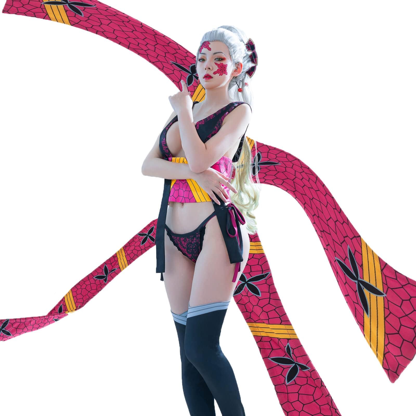 CR ROLECOS Daki Cosplay Costume Womens Daki Kimono Cosplay Adult Daki Outfit Full Set Anime Halloween Costume M — image 1