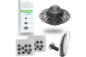 AUDISAISI 20pcs Phonak Open Hearing Aid Domes Medium Size (0.35 Inch=9mm) Ideal for Phonak Audeo Marvel Paradise Lumity Hearing Aid Accessories,Phonak Hearing Aid Accessories