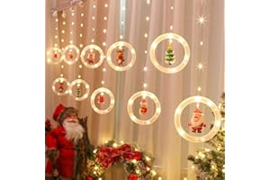 AODINI Christmas Lights, 120 LED Lights 9.84 Feet Long Christmas Decorations Lights, with Flashing Bubble Lights,10 Cute Round Lights, Extendable for Indoor, Outdoor (Warm Round lamp)