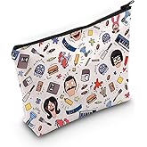 TGBJE Burgers Inspired Cosmetic Bag Burger Fans Gift Bob Belcher Zipper Pouch Tina Cartoon TV Show Merchandise (Bob Tina all bag)