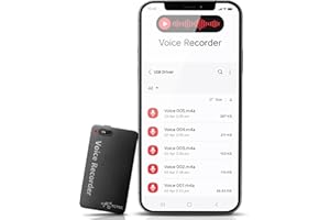 64GB TCTEC Digital Voice Recorder, Voice Activated Recorder with 750 Hours Recording Capacity, Audio Noise Reduction, Sound Tape Recorder with Playback, Dictaphone for Meeting, Lecture, Interview