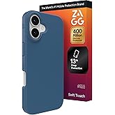 ZAGG Manhattan Snap Phone Case for iPhone 17 - Blue Ocean Abyss, Drop Protection (13ft/4m), Soft-Touch Silicone, Slim & Lightweight, Smooth Surface & No-Slip Grip, MagSafe Compatible