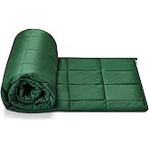 TONGDADA Kids Weighted Blanket | 40''x60'',7lbs | for Child Between 55-80 lbs | Premium Cotton Material with Glass Beads | Dark Green