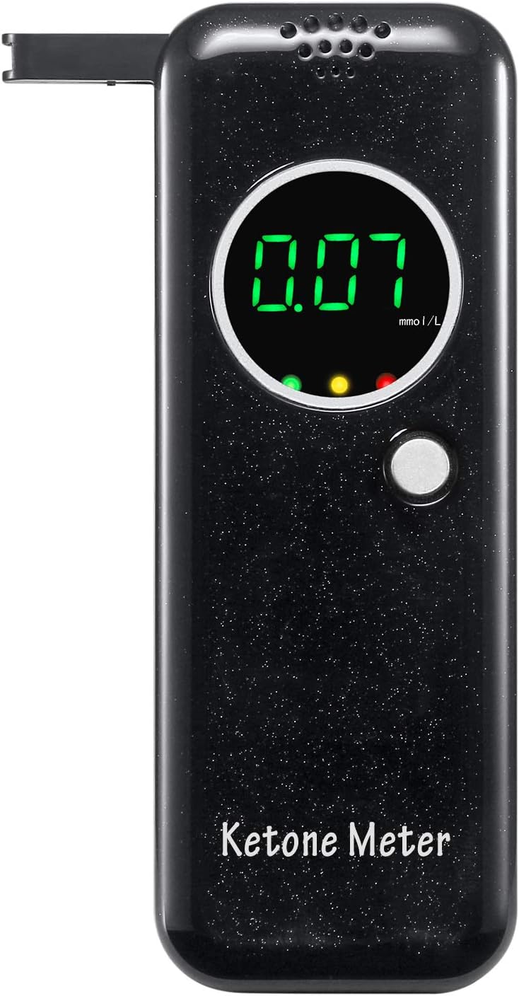 Ketone Meter, Portable Ketone Breath Analyzer, Digital Ketone Breathalyzer, Ketosis Testing Kit for Ketogenic Diet Testing