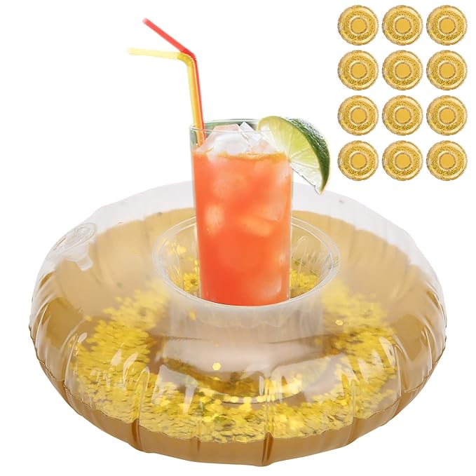 Pool Floats, Drink Floaties 12Pcs Decorative Compact for Spa for