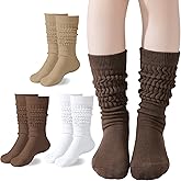 Mini angel Slouch Socks Girls Scrunch Socks Kids Knee High Socks Soft Warm Stacked Boot Socks 2/3 Pairs