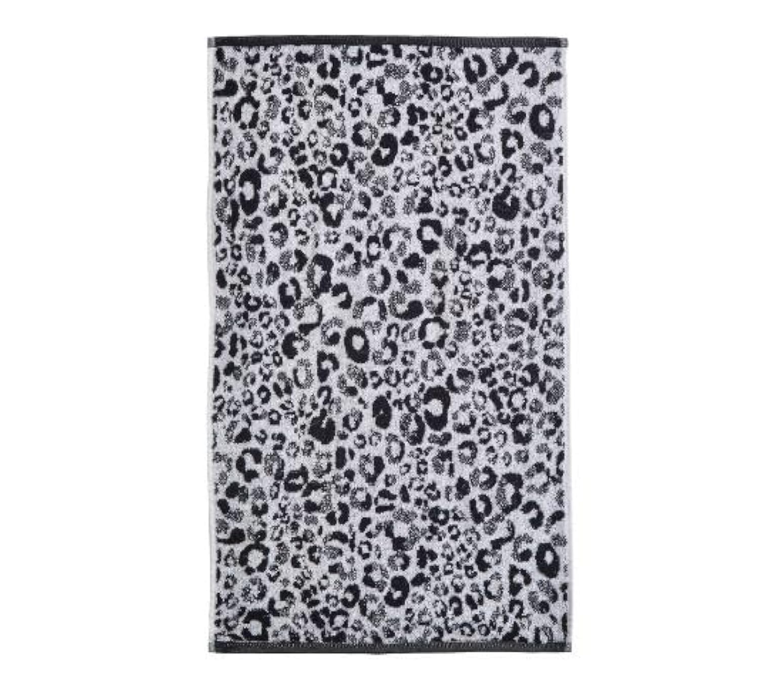 Fusion - Black Animal Print Bath Sheet (90 x 150cm) - 100% Cotton - Cheetah/Leopard Paw Print - Safari Zoo Animal Towel - Black & White Bath Towel/Bath Sheet - Bathroom Accessory