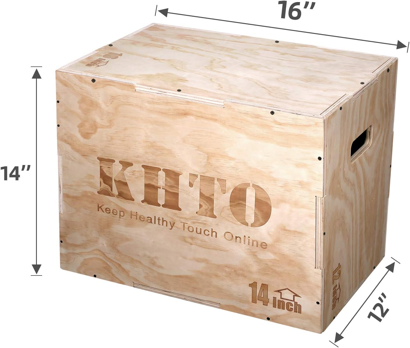 KHTO Fitness - Caja de salto plyométrica de madera 3 en 1 ...