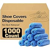 Amedall 1000 Pieces(500 Pairs) Shoe Covers Disposable, Waterproof,Non-Slip for Various Occasions,fits up to US Men's 12 & Women's 13 Size,Durable Booties Boot Covers for Indoors & Outdoor.