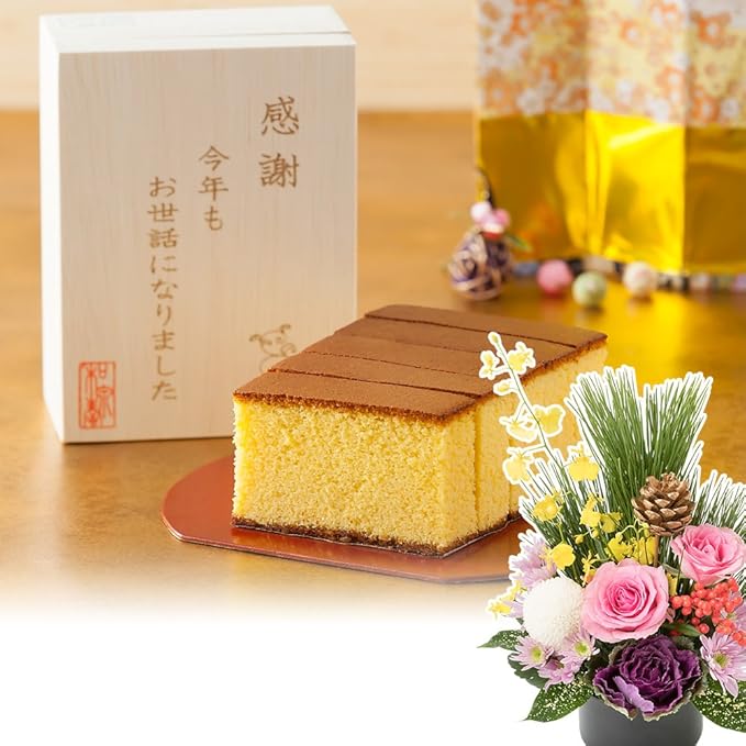 Amazon お正月 アレンジセット 年末 感謝 ご挨拶カステラ イイハナ ドットコム イイハナ ドットコム カステラ 通販