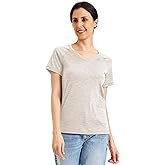 ZSOSBA METARINO 100% Merino Wool T-Shirt Women V Neck Short Sleeve Base Layer Tee Shirt for Travel,Hiking,Sports