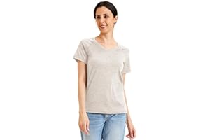 ZSOSBA METARINO 100% Merino Wool T-Shirt Women V Neck Short Sleeve Base Layer Tee Shirt for Travel,Hiking,Sports