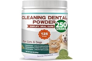 Dental Powder for Dogs Dental Cleaning Powder for Dogs - Dog Teeth Cleaning Products with Probiotics for Bad Breath Relief, F