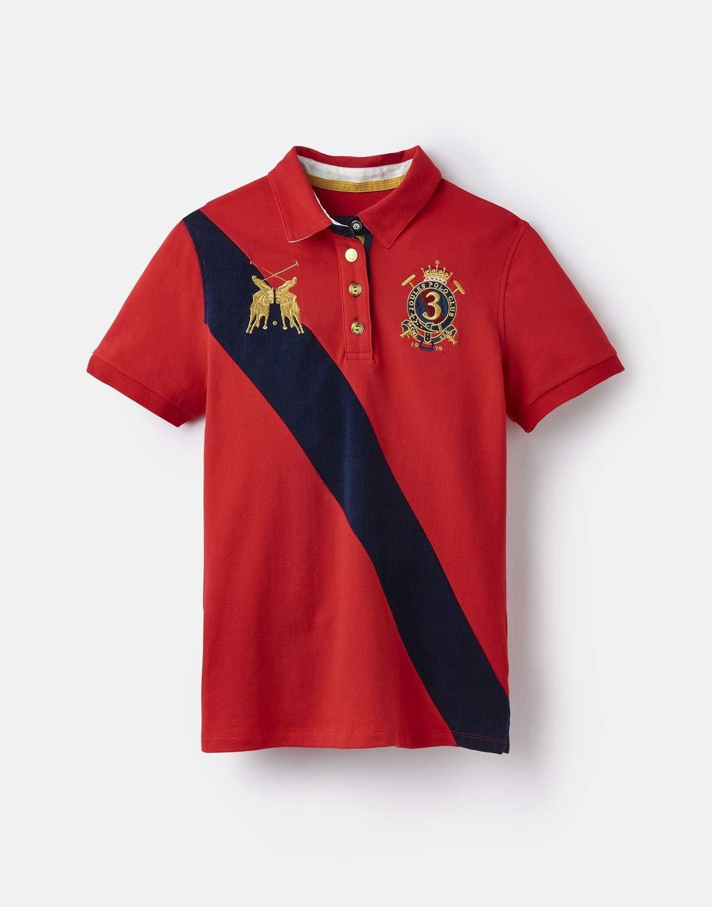 Joules Claredon Ladies Horse Riding Pique Short Sleeve Heritage Polo Shirt