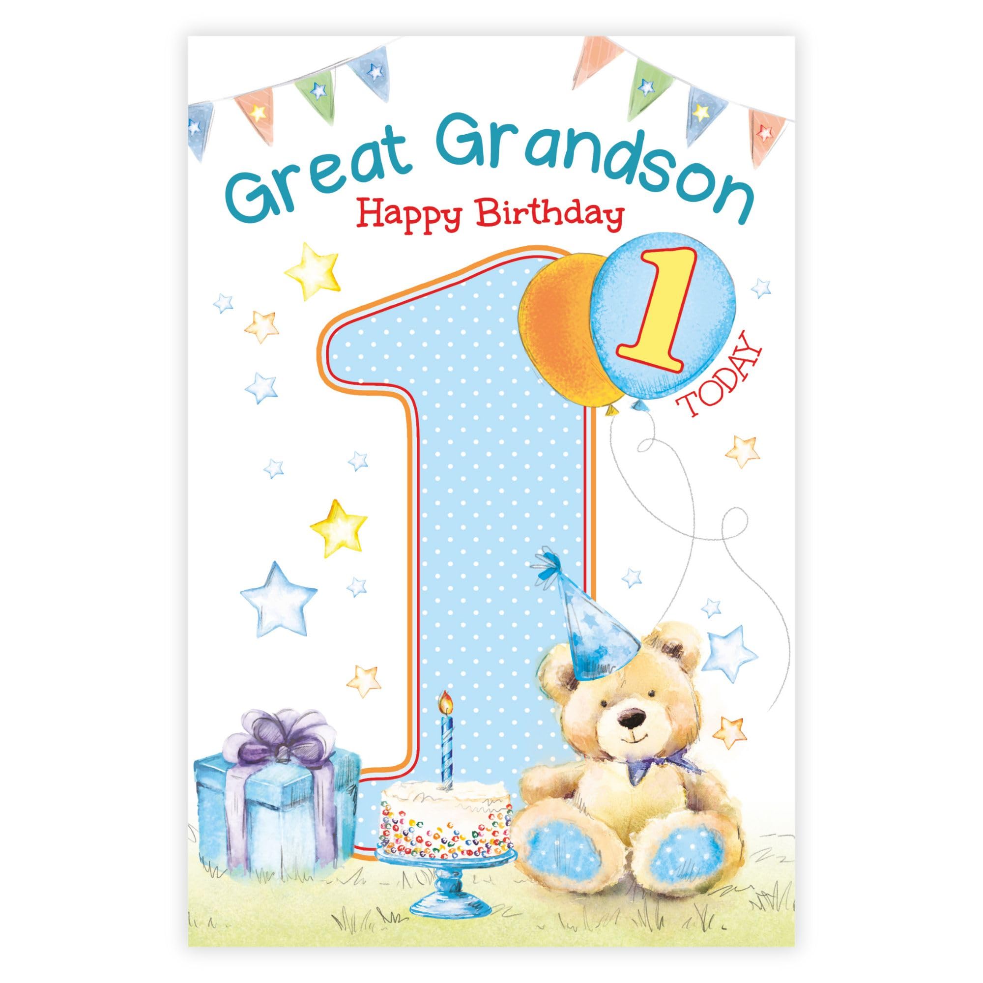 Great Grandson Age 1 Birthday Card