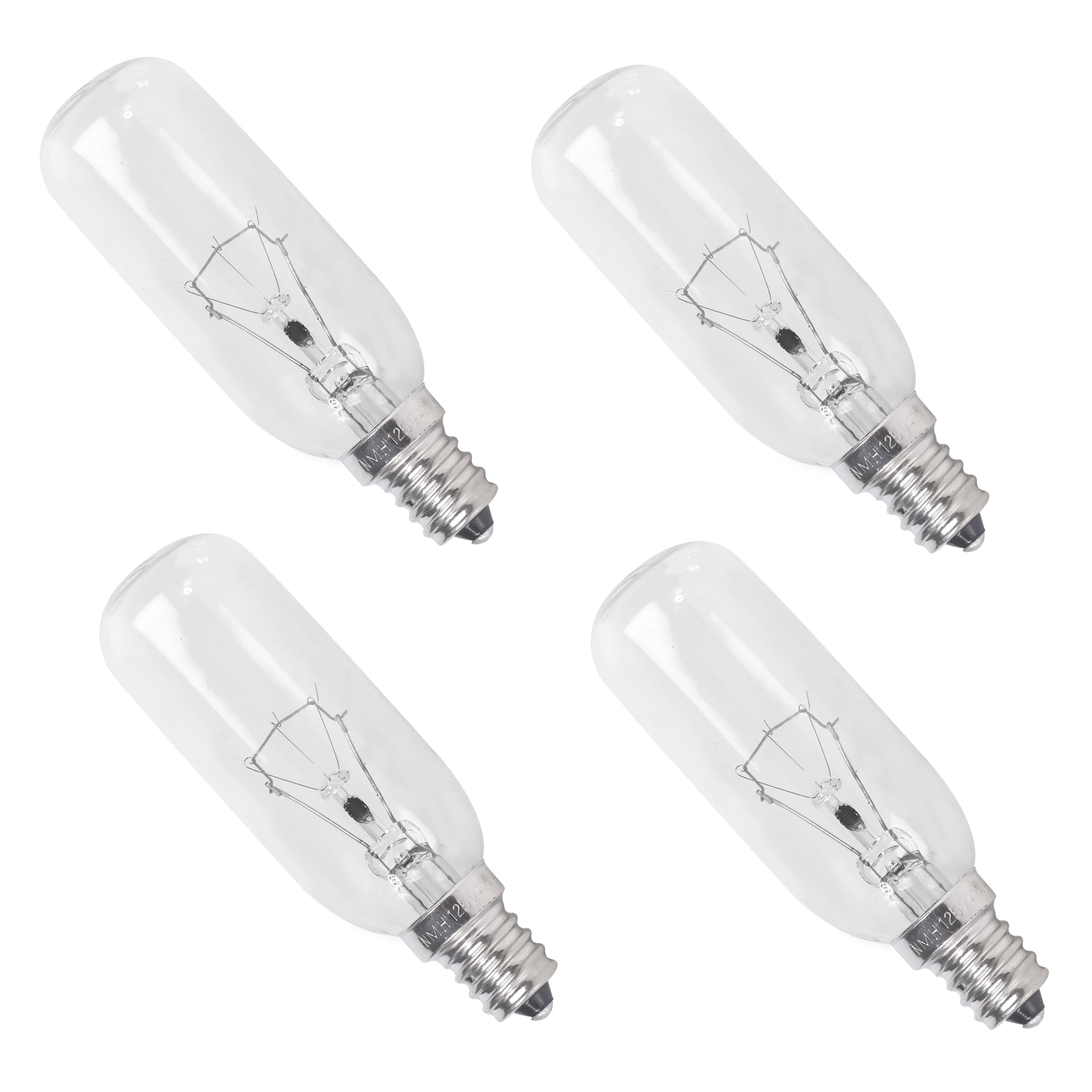 Photo 1 of ?4-Pack?40W E12 Candelabra Bulbs,Dimmable Warm White 120V,Compatible with Broan and Whirlpool Range Hood Light Models PM250 PM390 RM50000,Replacement for B02300264 WP8190806 SB02300264 Lava Lamp Bulbs