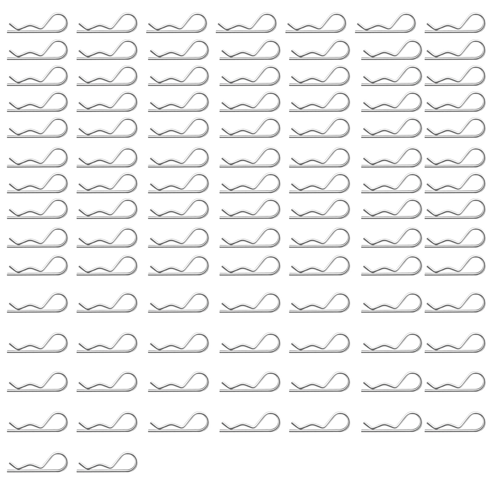 Aoktorkit 100Pcs R Clips Split Pins 1.8 x 35mm Stainless Steel Retaining Spring Hitch Cotter Fastening Pins for Trucks Tractors Lawn Mowers