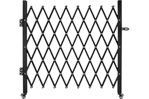 OLIPIC Single Folding Security Gate Folding Door Expand Gate, Folding Security Gates, Flexible Expanding Security Gate for Garage Yard, Upgrade Scissor Gate with Casters (35.83"Wx48.03"H)