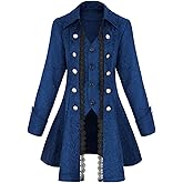 OFOKEDA Women's Gothic Steampunk Victorian Renaissance Medieval Jacket