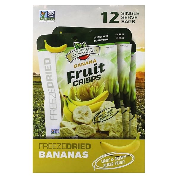 BROTHERS ALL NATURAL BANANA FRUIT CRISPS 12 COUNT, 0.59 OZ