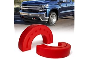 TOPUS 2PCS Tow Hook Covers for Chevy Silverado 1500 2007-2025 for GMC Sierra 1500 2007-2018, Tow Hook Caps for Chevrolet Silverado Accessories 07-25 (Red)
